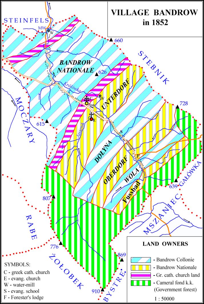 cadastral map of Bandrow area